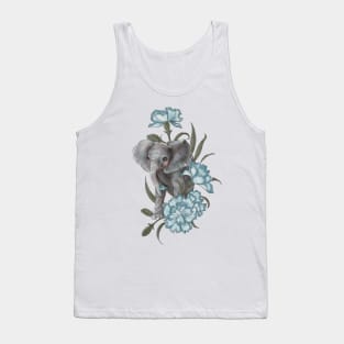 Baby elephant with January’s birth flower the Carnation - Baby Room Tank Top